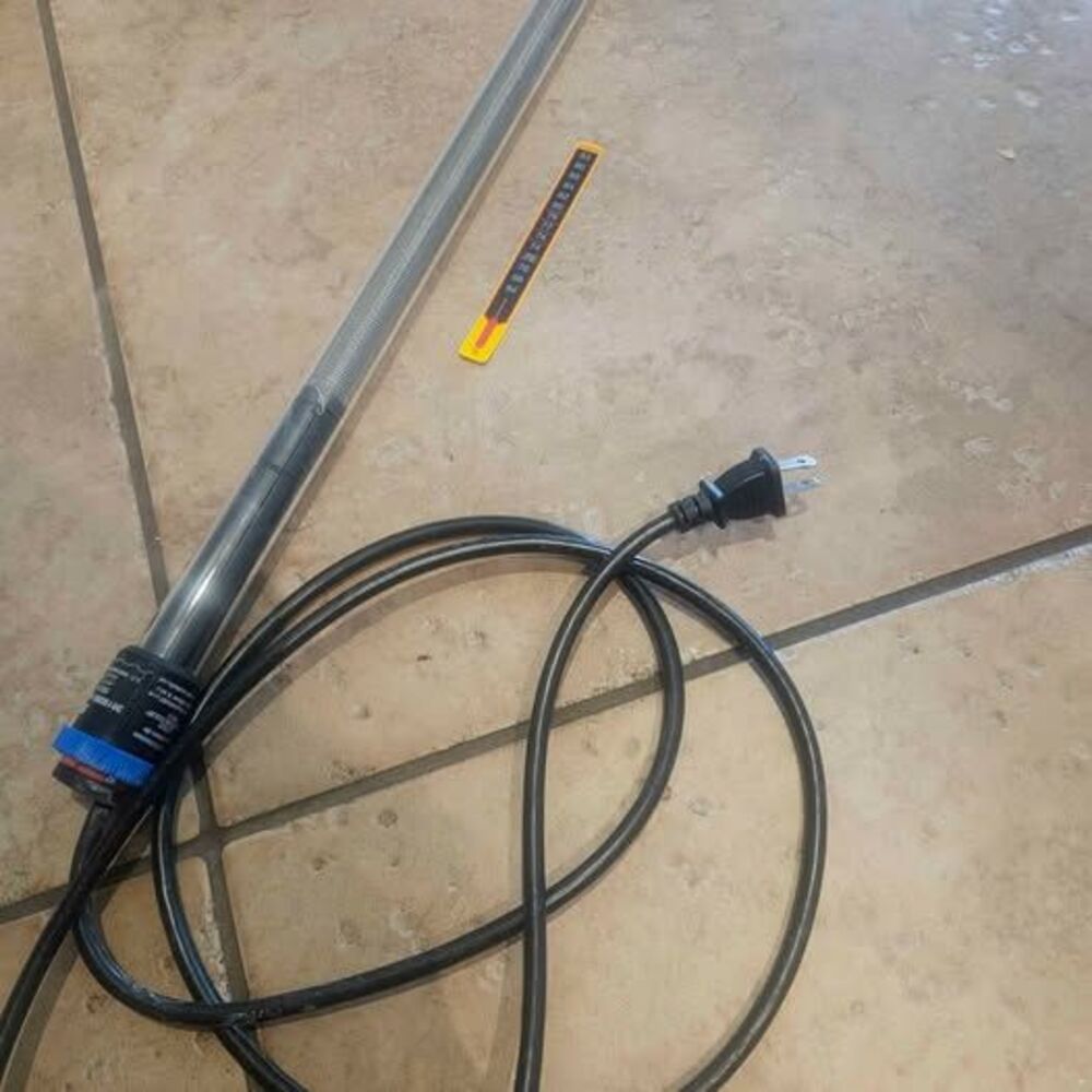 19" Ehaim Jeger Tru-Temp Aquarium Heater and Thermometer for 55 Gallon Aquarium